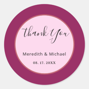 Personalisiert Merlot Color Classic Runde Runder Aufkleber