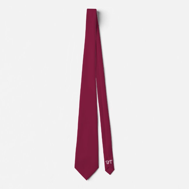 Personalisiert Merlot Wedding Groom Neck Tie Krawatte (Vorderseite)