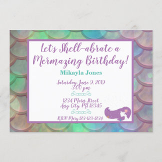 Personalisiert Mermaid Birthday Einladung