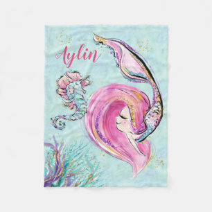 Personalisiert Mermaid Blanket Fleecedecke