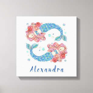 Personalisiert Mermaid Canvas Print Leinwanddruck