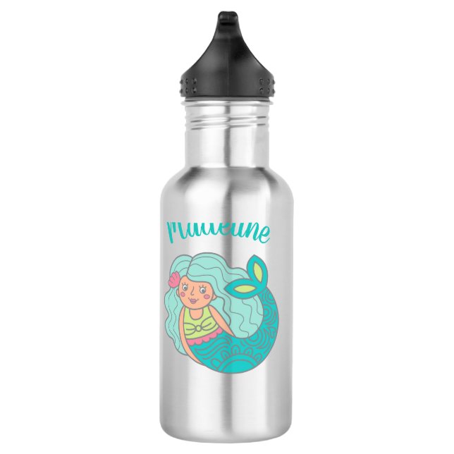 Personalisiert Mermaid Edelstahlflasche (Rechts)
