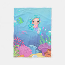 Personalisiert Mermaid Fleecedecke