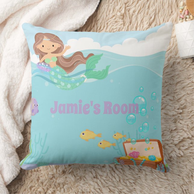 Personalisiert Mermaid Kissen (Decke)