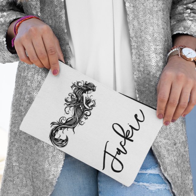Personalisiert Mermaid Monogram Zubehörtasche (Von Creator hochgeladen)