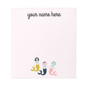 Personalisiert Mermaid Stationery Notepad Notizblock