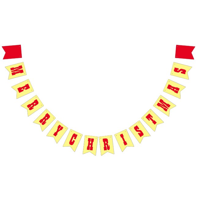 PERSONALISIERT MERRY CHRISTMAS BANNER (Alle)