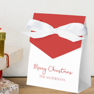 Personalisiert Merry Christmas Coquette Bow Trendy Geschenkschachtel