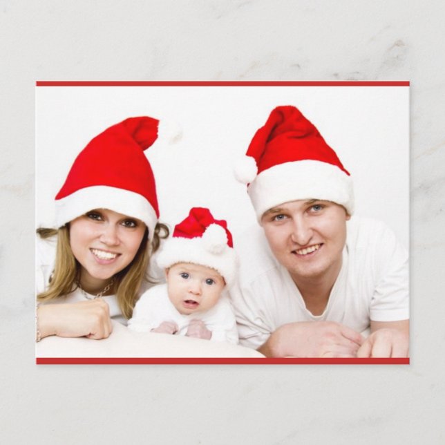 Personalisiert Merry Christmas Custom Foto Postkarte (Vorderseite)