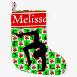 PERSONALISIERT MERRY CHRISTMAS GYMNASTIC STRUMPF KLEINER WEIHNACHTSSTRUMPF
