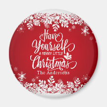 Personalisiert Merry Little Christmas | Magnet