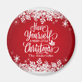 Personalisiert Merry Little Christmas | Magnet