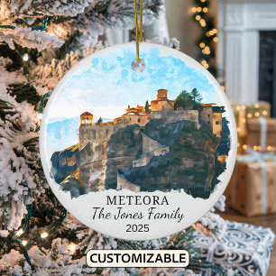 Personalisiert Meteora Ornament, Griechenland Keramik Ornament