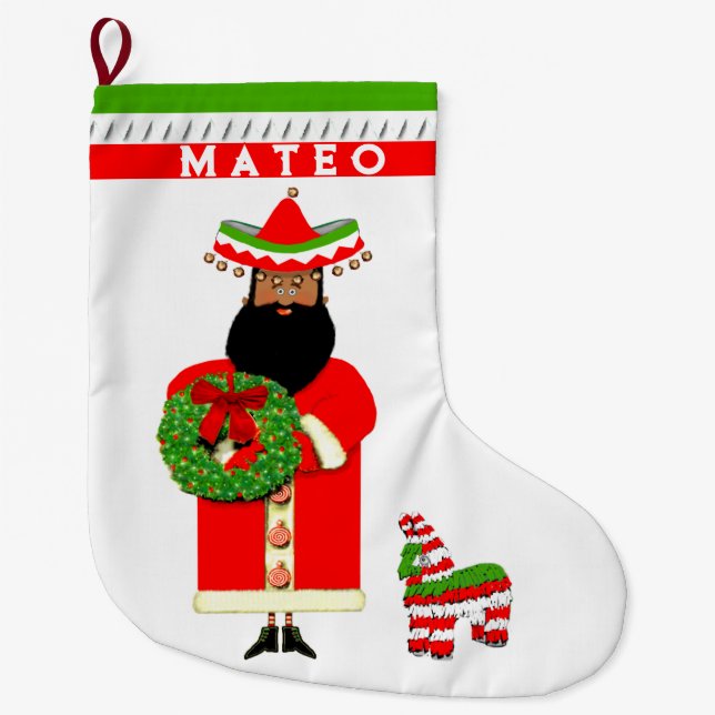 personalisiert mexikanisch großer weihnachtsstrumpf (Vorderseite)