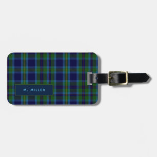 Personalisiert MILLER Tartan Mens Gepäck Tag Gepäckanhänger