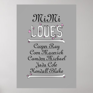 Personalisiert Mimi Lieben ihre Gras Poster