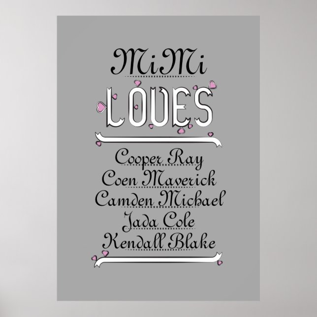 Personalisiert Mimi Lieben ihre Gras Poster (Vorne)