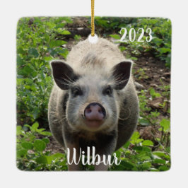 Personalisiert Mini Juliana Pet Pig #2 Keramikornament