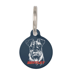 Personalisiert Mini Schnauzer Dog Lover Individuel Haustiermarke