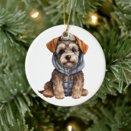 Personalisiert Miniatur Schnauzer Dog Kunst Keramik Ornament
