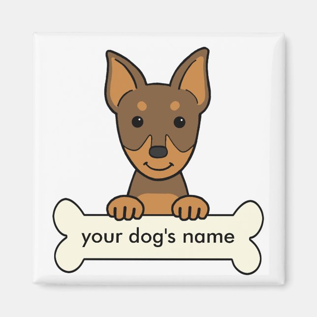 Personalisiert miniature Pinscher Magnet (Vorne)