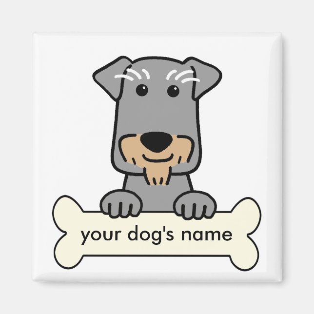 Personalisiert Miniature Schnauzer Magnet (Vorne)