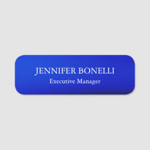 Personalisiert minimalistisch blau fügen Sie Ihren Namensschild