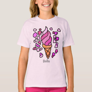 Personalisiert minimalistisches Eis-Design T-Shirt