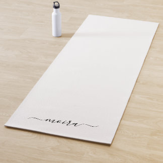 Personalisiert Minimalistisches Weiß Yogamatte