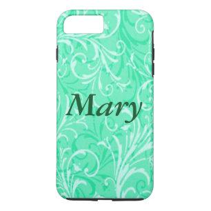 Personalisiert Mint Green Ornamental iPhone 7 Fall Case-Mate iPhone Hülle