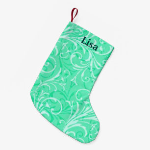 Personalisiert Minze Grün Weihnachtsfest Strumpf Kleiner Weihnachtsstrumpf