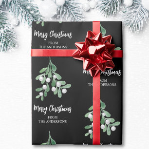 Personalisiert Mistletoe Christmas Geschenkpapier