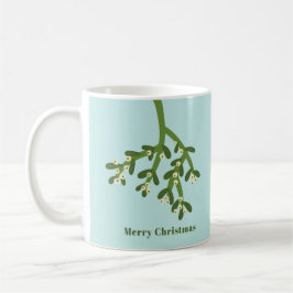Personalisiert Mistletoe Christmas Kaffeetasse