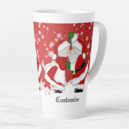 Personalisiert Mistletoe Santa Milchtasse