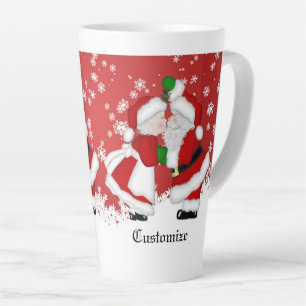 Personalisiert Mistletoe Santa Milchtasse