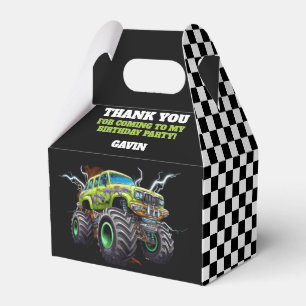 Personalisiert mit dem Namen Retro Monster Truck Geschenkschachtel