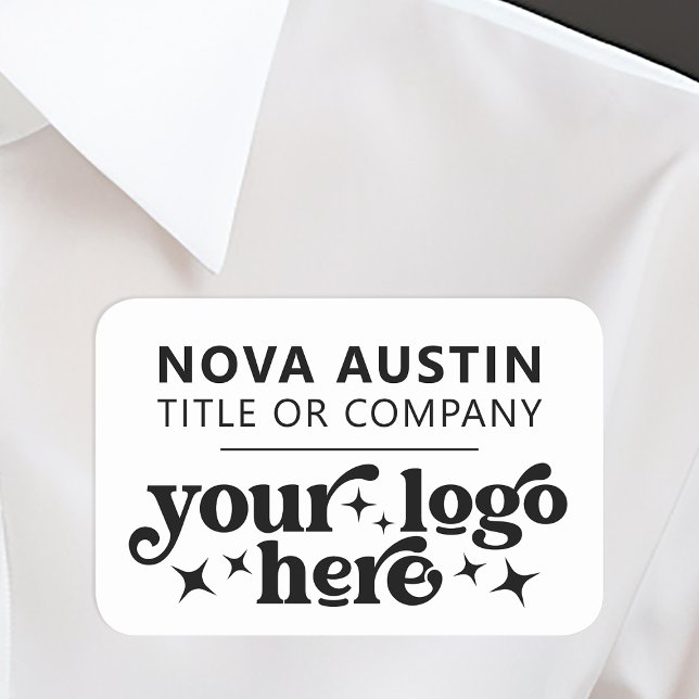 Personalisiert mit Firmenlogomitarbeitern Namensschild (Von Creator hochgeladen)