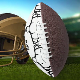 Personalisiert mit # Hirschschädel mit intaktem An Football