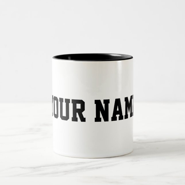 Personalisiert mit Ihrem Namen Zweifarbige Tasse (Mittel)