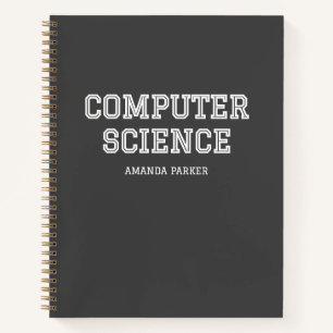 Personalisiert mit Kalender Informatik Grau  Notizbuch