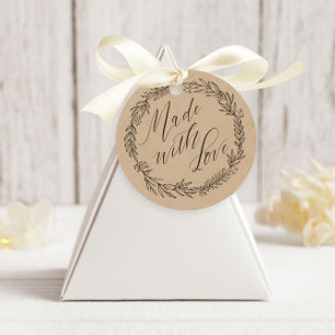 Personalisiert Mit Liebe hergestellt Farmhouse Geschenkanhänger
