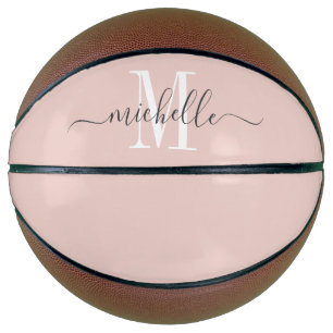 Personalisiert Mit Monogramm Rosa Basketball