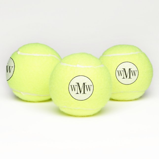 personalisiert Mit Monogramm Tennisbälle (Multi)