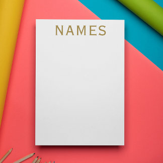 Personalisiert mit Nachnamen oder Spitznamen darau Briefpapier
