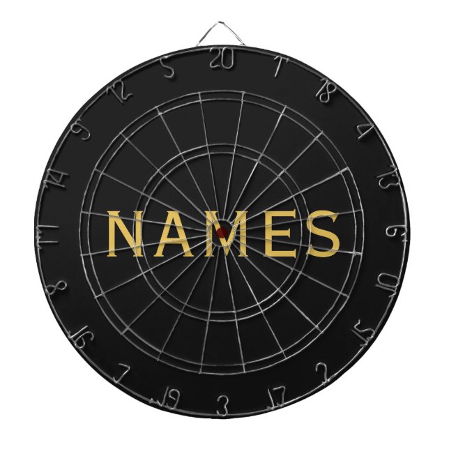 Personalisiert mit Nachnamen oder Spitznamen darau Dartscheibe (vorne)