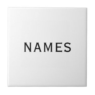 Personalisiert mit Nachnamen oder Spitznamen darau Fliese