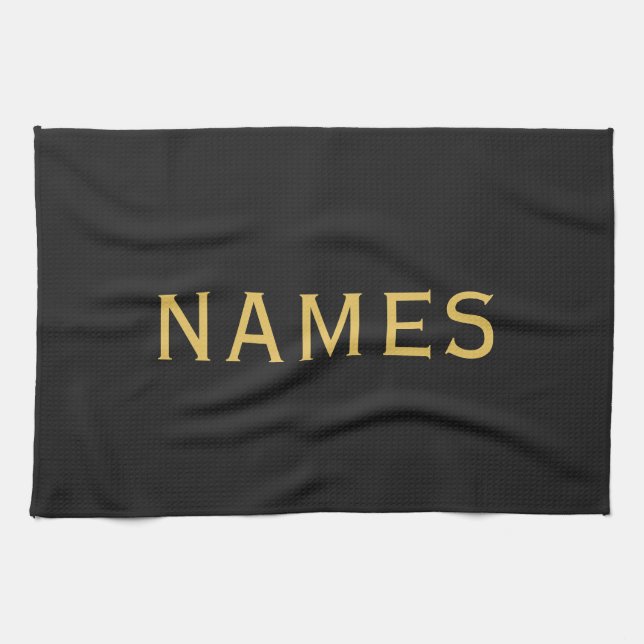 Personalisiert mit Nachnamen oder Spitznamen darau Geschirrtuch (Horizontal)