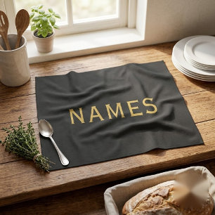 Personalisiert mit Nachnamen oder Spitznamen darau Geschirrtuch