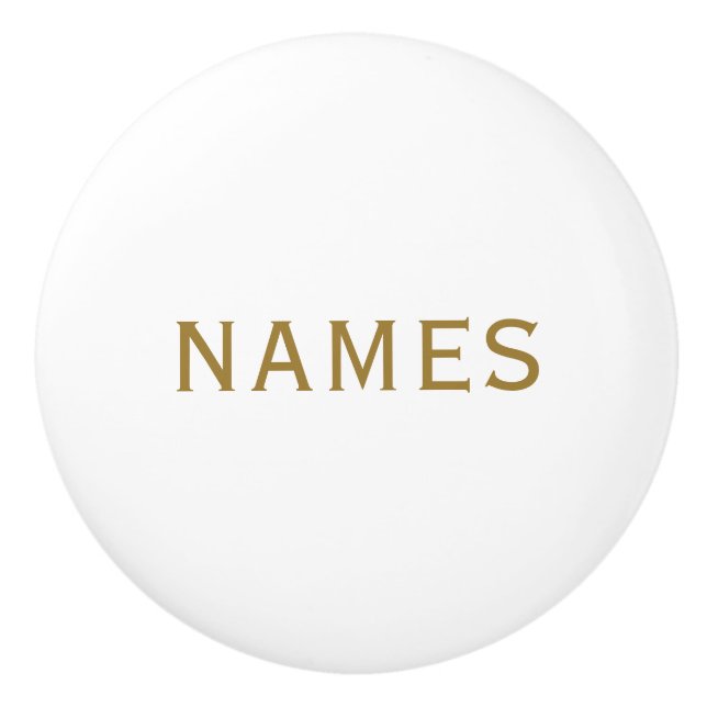 Personalisiert mit Nachnamen oder Spitznamen darau Keramikknauf (Vorderseite)