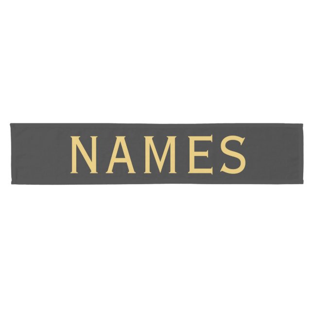 Personalisiert mit Nachnamen oder Spitznamen darau Kurzer Tischläufer (Horizontal)